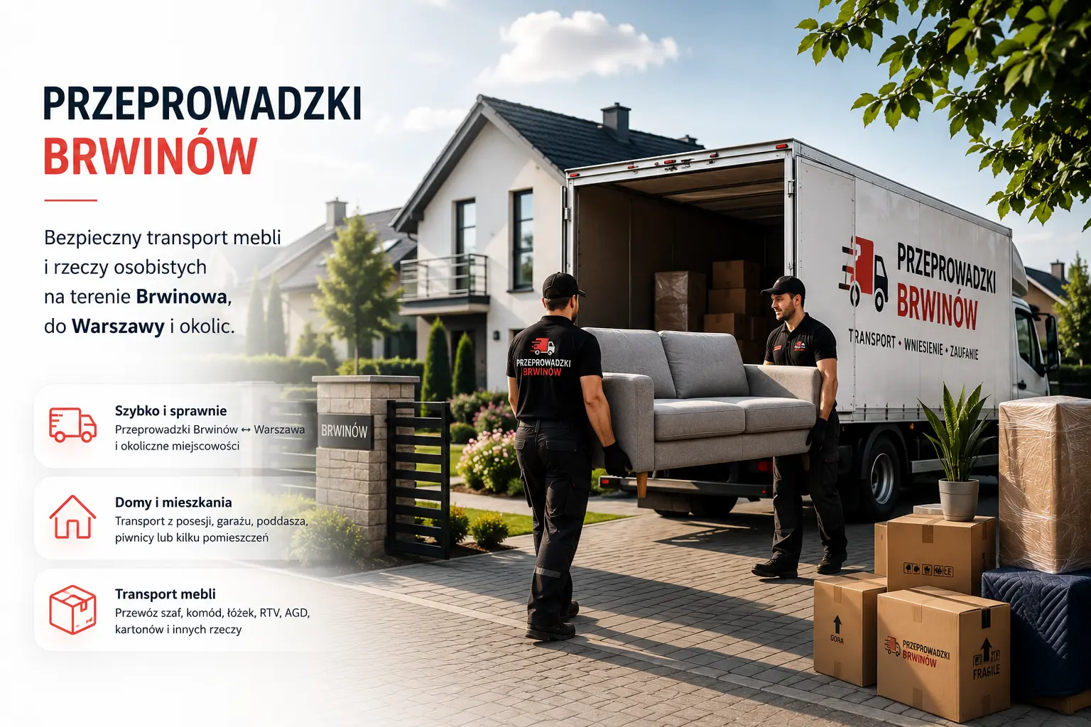 Przeprowadzki Brwinów – transport mebli, mieszkań i domów